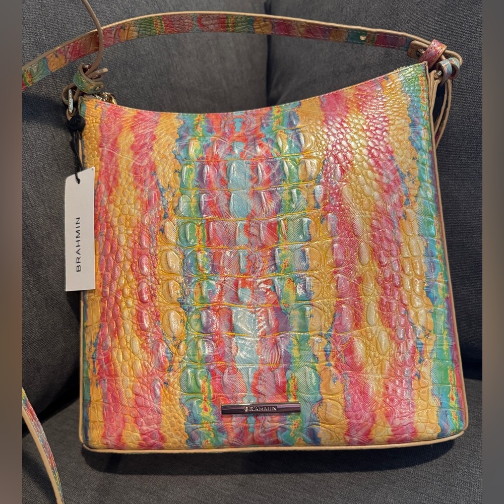 Brahmin Katie Saltwater Taffy Melbourne Adjustable Crossbody Bag NWT